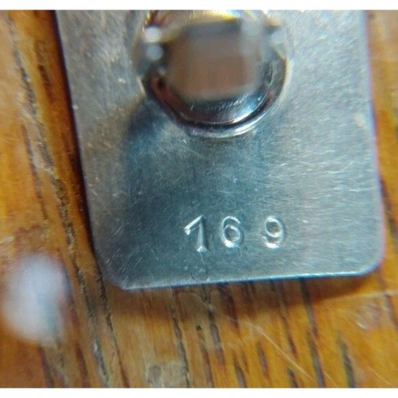 Vintage Jorgen Jensen Signed Mid Century Moder Denmark Pewter Cufflinks No. 169 - Picture 5 of 5